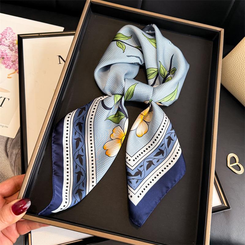 

Female Scarf Women s Hijab Print Turban Luxury Square Fashion Headscarf Shawl Wraps Neckerchief Bandana Headband Windproof Handk 70x70cm