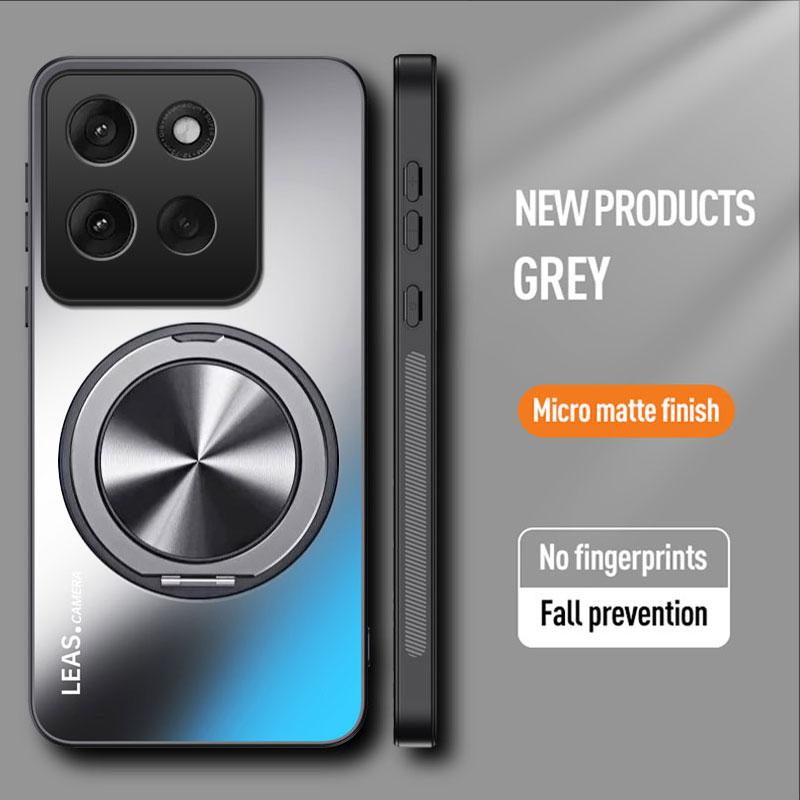 Magnetische Hülle für Motorola Moto G56 G86 Power G96 Matt Stoßfest 360° Drehbarer Ringhalter Hartschale für Moto G86 G56 Funda