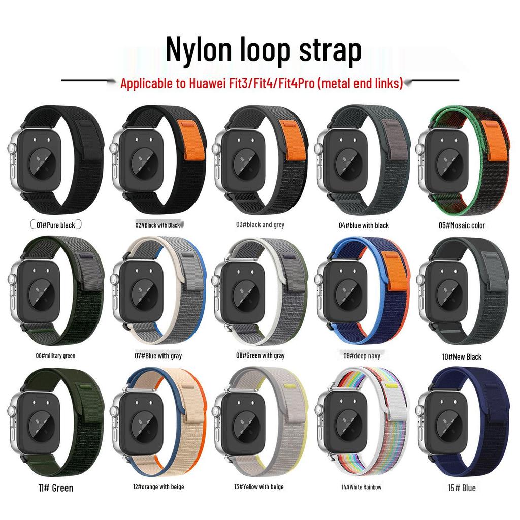 Nylon Loop Band for Huawei Fit 3/4/4 Pro (Metal Lugs)