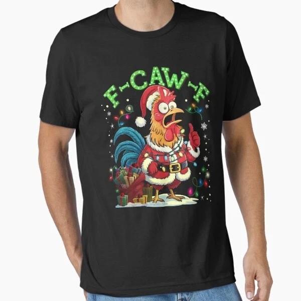 F-Caw-F-Chicken Christmas meme viral funny gift t shirt S