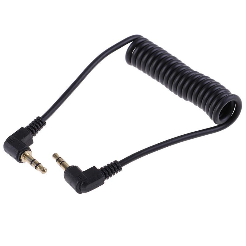 Coiled Audio Cable Jack Right Angle 90 Degree 3.5Mm Jack Aux Cord Cable