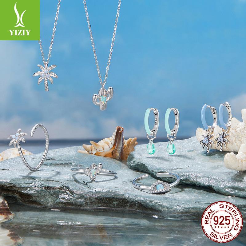 Personalized Exquisite Ocean Series Set Earrings 925 High-End Sterling Silver Cross-Border Summer Vacation