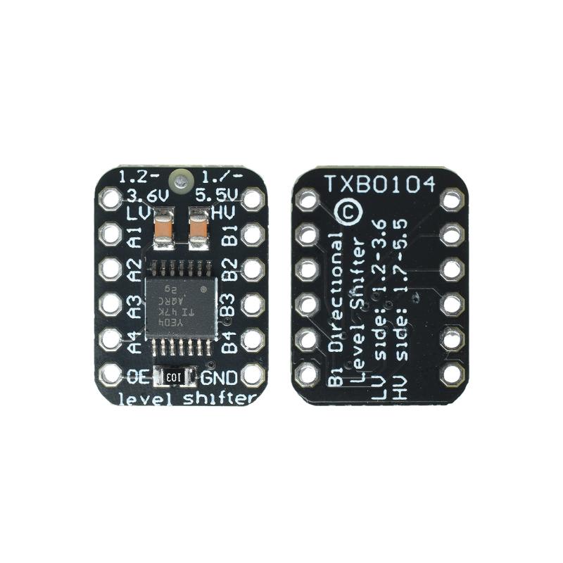 Txb0104 4-Channel Bidirectional Logic Level Shifter Module Auto Direction Sensing 3.3V/5V Logic Converter