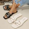 New Style Flat-bottomed Slippers, Women's Versatile Shoes, Single-line Flat-bottomed Shoes, Sandals Devotion
