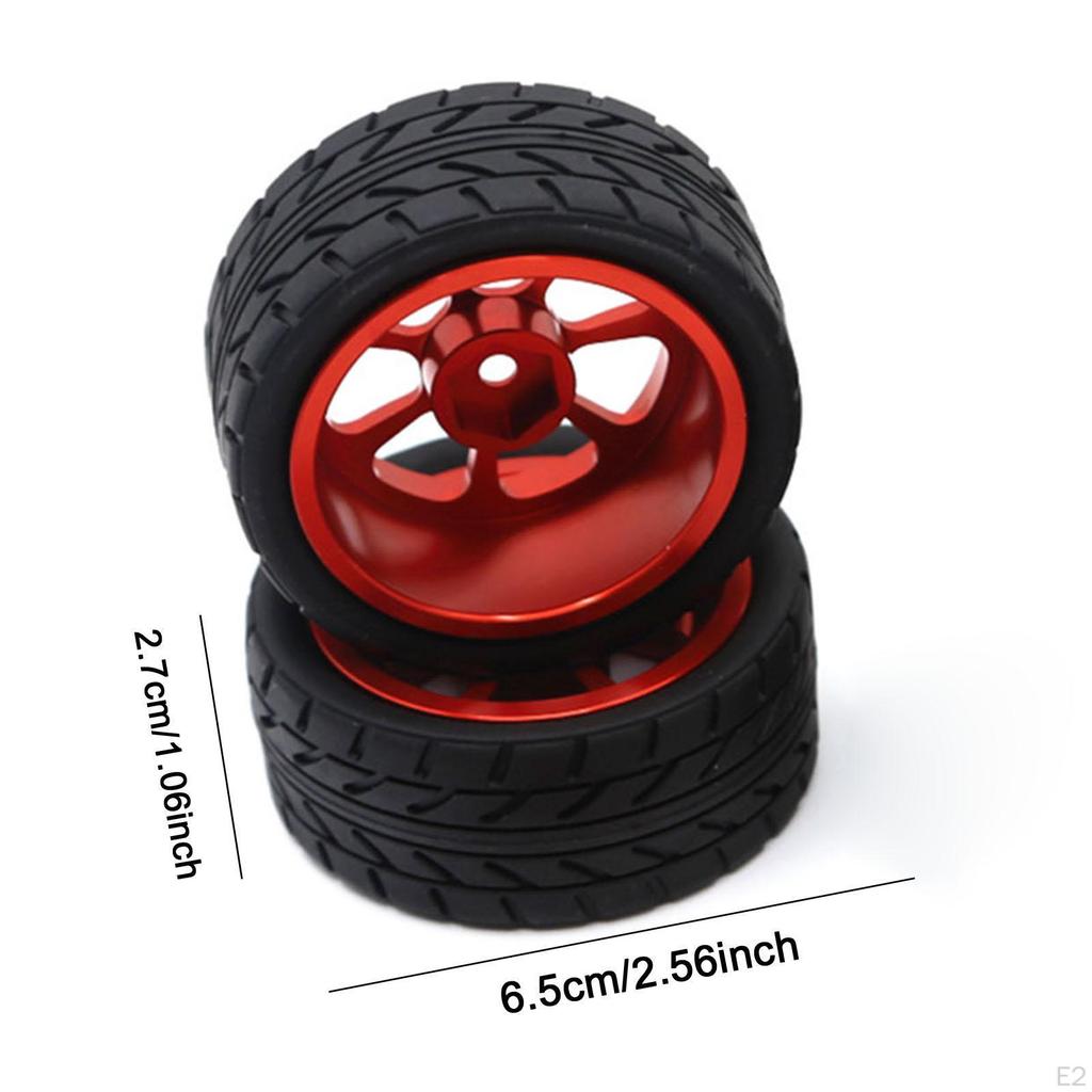 Metal Wheel Hub Upgrade Kit with RC Wheels And Tires, Stylish 12mm Hex Adapter for