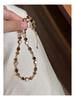 Maillard Coffee Pearl Necklace with Tiger's Eye Beads for Women