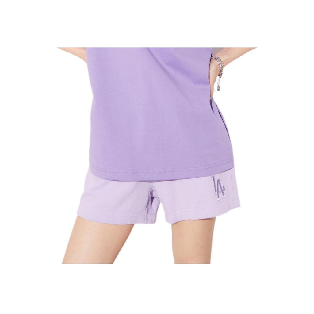 New MLB Base Logo Casual Shorts Women's Light Lavender 3FSPB0323-07LDL