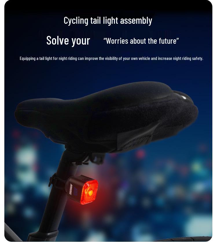 Lumaiwei Smart Digital Display Taillight with Brake Sensing for Night Riding - Mountain & Road Bike Safety.