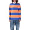 Polo Polo à Manches Longues Rayé Color Block Homme tops Royal-Orange 710900566-017