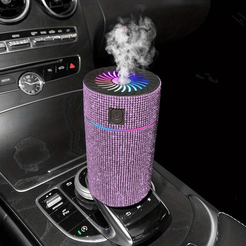

Luxury Rheinstone Car Diffusion Humidifier LED Light Car Humidifier Air Freshening Car Accessories розовый