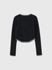 GENERALIDEA Superfine Wool Contrast Square Neck Pullover [Black] / Wbd4L05551