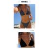 Women's Sexy Slim Fit Bikini Set, Tropical Print Halter Lace-up Triangle Swimsuit
