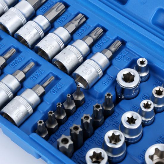 Universal Impact Socket Set, E10-E24 External Torque Socket Kit, Wrench Impact Socket, Metric Socket Set Auto Repair Tool (19Pcs/Set, 34Pcs/Set)