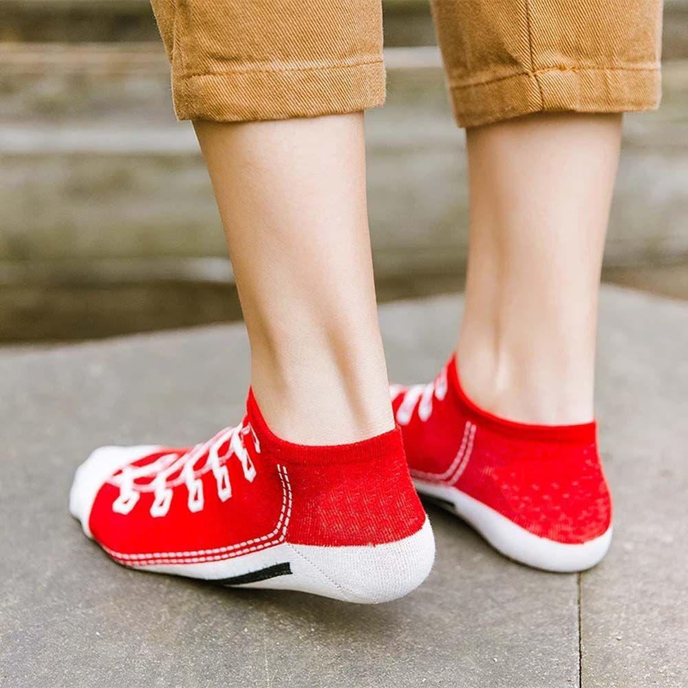 Casual Shoes Pattern Shallow Comfortable Men's Short Socks Low-top Socks Women Hosiery Boat Socks