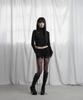 ETRE AU SOMMET Snap Front Crop Top (Black)