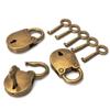 Zinc Zinc Zinc Alloy Mini Travel Wedding Jewelry Box with Key Locks Hardware Bear Head Lock Archaize Padlock