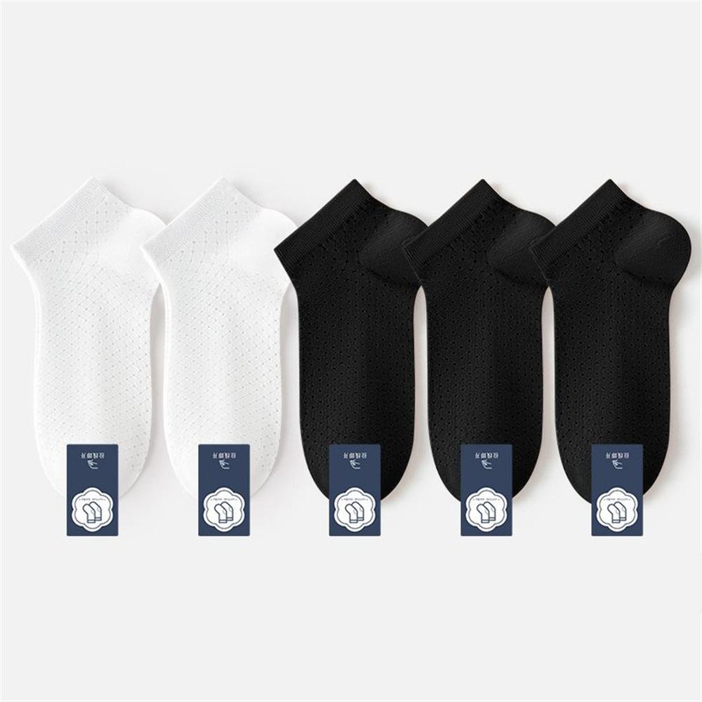 5 Pairs/Set Men Cotton Socks Summer Ultra Thin Breathable Mesh Sport Sock Quick-dry Deodorization Low Tube Ankle Socks Fast Send