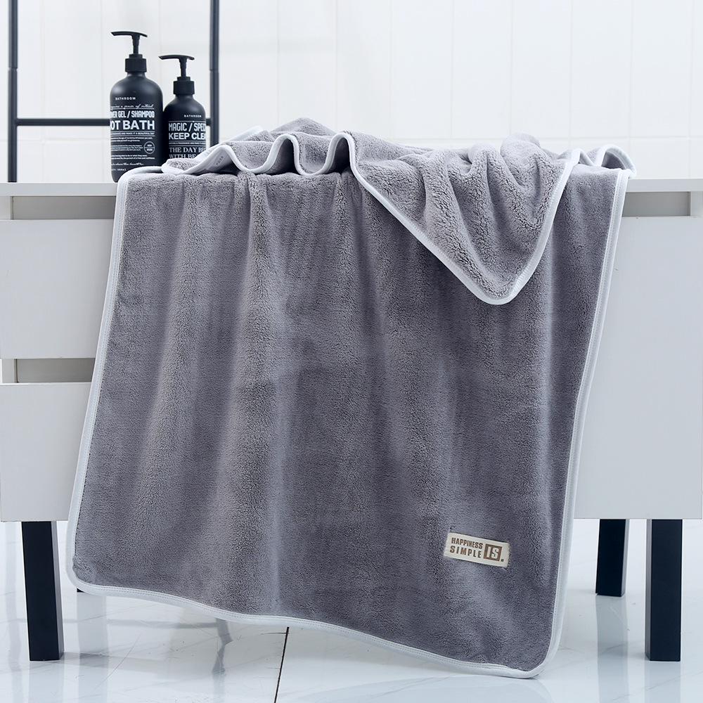 Super Thick 530g Coral Fleece Bath Towel - Large, Quick-Dry, Absorbent for Women & Adults