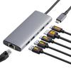 Amazon Basics 6-in-1 USB-C 3.2 (10G) Hub with One USB-C 100W PD Input, Two USB-A Ports, HDMI 4K, and Ethernet, Light Gray, 11.94 X 4.6 X 1.5 Cm