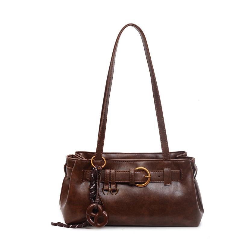 Retro bag women's large capacity 2025 new autumn and winter leisure niche design single shoulder underarm bag commuter pillow bag