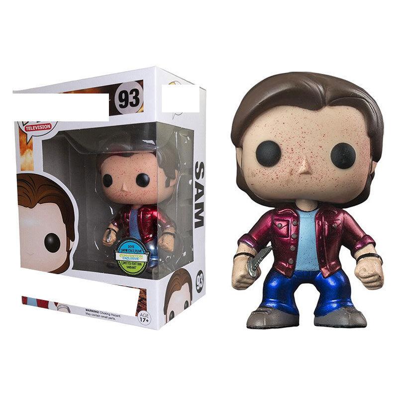 Übernatürliches PVC Sammelfiguren Set mit Tier Sam Dean Bobby für Fans und Sammler