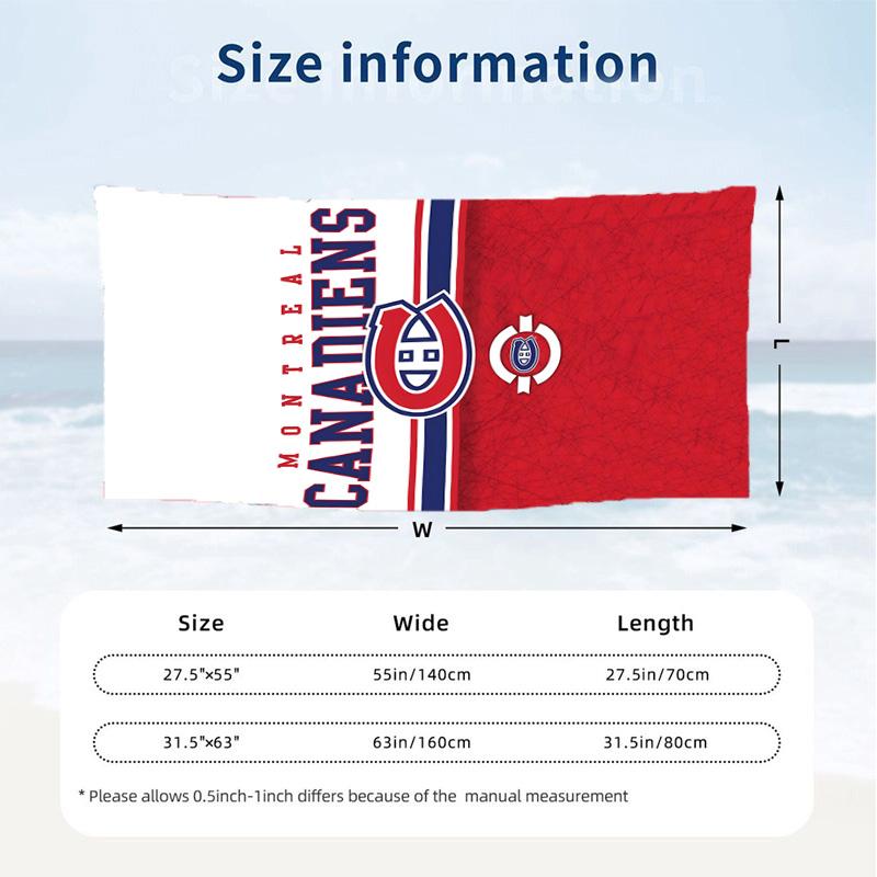 Montreal Canadiens (1) Theme Beach Towel Sand Resistant Soft And Comfortable Suitable For The Pool Camping Yoga And Diving A Travel
