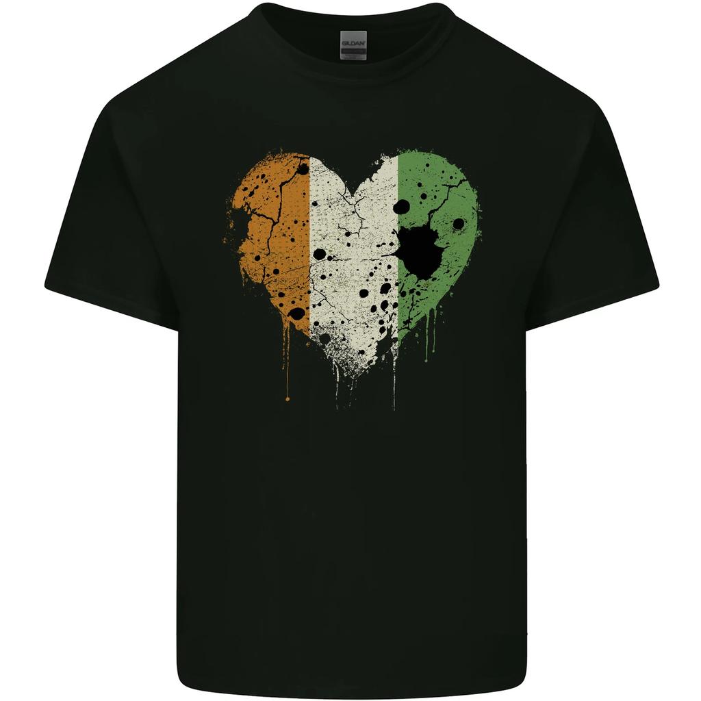 Love Flag Cote d' Ivoire Football Kids T-Shirt Childrens