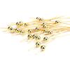 Yesland 500 Counts Cocktail Picks - 4 3/4 Inch Handmade Bamboo Toothpicks - Wooden Sticks with Gold Pearl for Party Supplies