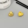 Fashion Light Luxury Women'S Earrings, High-End Copper-Plated Real Gold Love Studs.