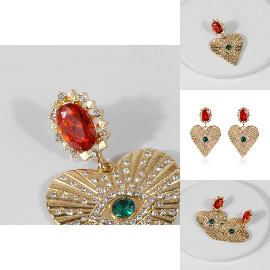 Elegant Heart-shaped Earrings For Women 2021 Trendy Alloy Plated Design