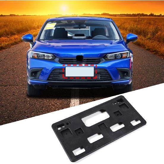 PIUGILH Front License Plate Bracket Compatible with Honda Civic 2022 Accessories, Front License Plate Frame Bracket Holder, Black