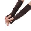 Damenhandschuhe Halbfinger Herbst und Winter Langer Stil Armstulpe Offenes Strickmuster Wolle Weich Bequem Damenhandschuhe
