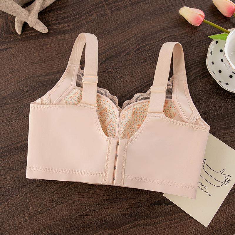 New Autumn and Winter Bra, No Steel Ring Adjustment Type, Double Breasts, Small Chest Temperature Change, No Magnetic Bra Lace