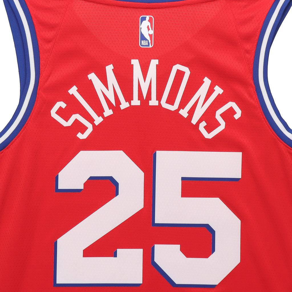 Nike NBA 76ers Ben Simmons Basketball Jersey Philadelphia 76ers Red Men's 877219-658