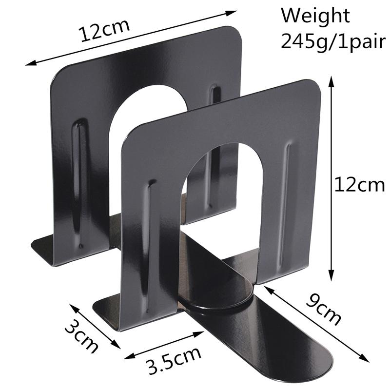 2Pcs/set Metal Bookends Bookshelf Book Clips Book Clamps Magazine Holder Organizer Book Braces Rack For School Office Supplies