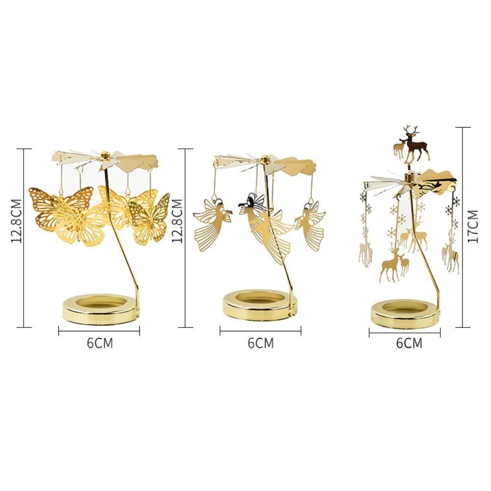 Carusel Rotativ cu Mecanism Rotativ Acționat de Căldură Suport pentru Lumânări Tip Pastilă Decor pentru Casă