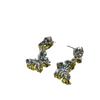 Metal Flower Ear Clips Fashion Light Luxury Golden Exaggerated Flower Clip on Earrings Without Piercing for Women Wedding
