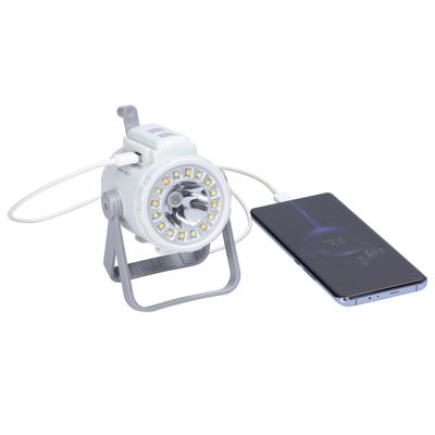 Tragbare Campinglampe Zeltlampe Suchscheinwerfer SOS-Taschenlampe 3in1 Handkurbellicht Dreifarbig