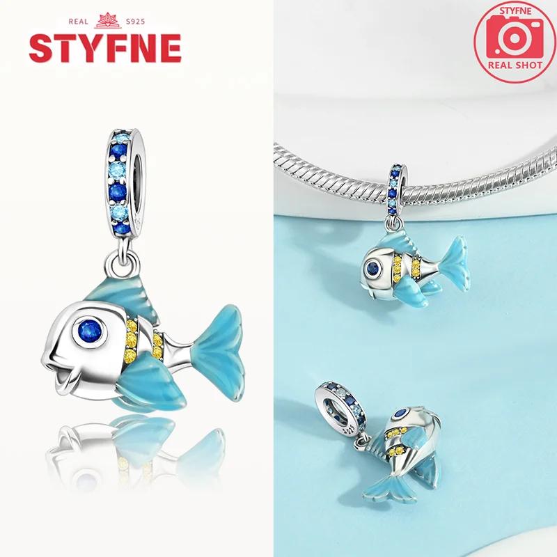 New copper Deep Sea Colorful Fish Pendant Charm Bead Charms Bead Charms Suitable for Authentic Bracelets Do It Yourself Jewellery Gifts for Women