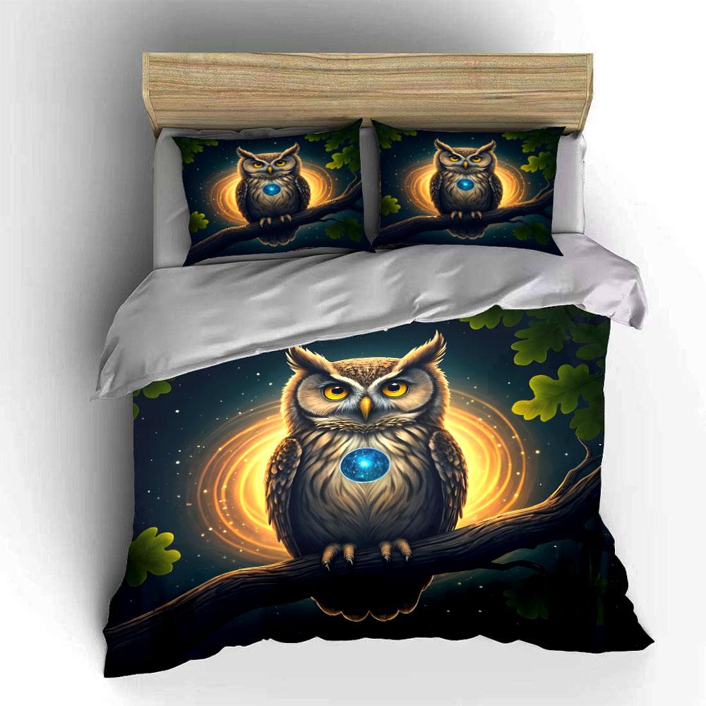Mystical Cosmic Owl. Bedding Sets Duvet Covers Pillowcases(1* Duvet Cover 2* Pillowcases Without Duvet Insert)