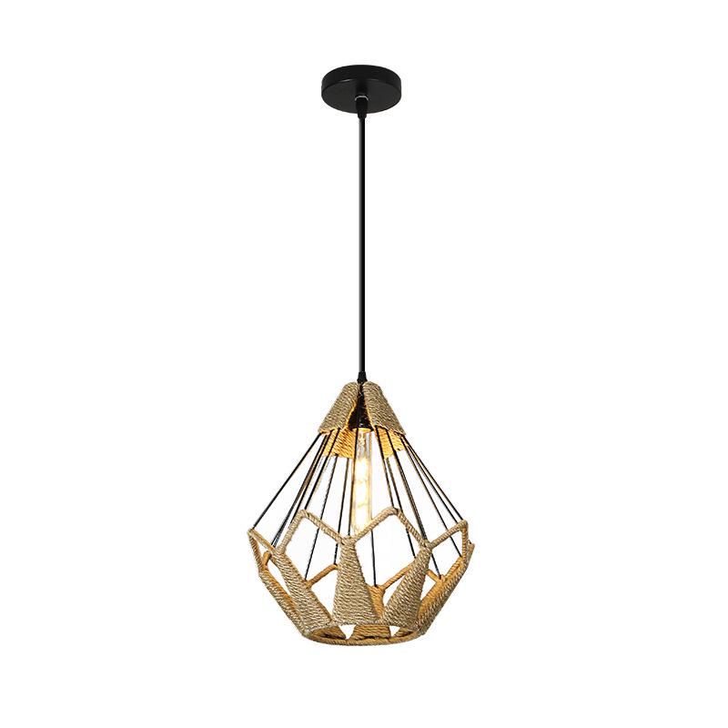 Zen Rattan Bamboo Woven Chandelier for Bedroom, Living Room, Bar, and Restaurant