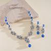 Diamond Flower Round Necklace Court Light Luxury Clavicle Chain Fashion Items