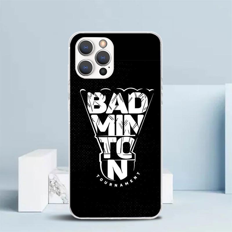 Badminton Sport Soft Cover for iPhone 16 17 Air 15 14 Pro Max 16E Phone Case 13 Mini 12 11 7 SE 8 Print Pattern Fit Cases 16 17