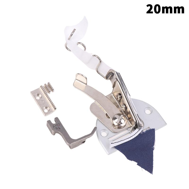 Flat Car Four-Fold Rolling Edge Tube Sewing Presser Foot - Adjustable Width for 16-45mm Fabric Strips
