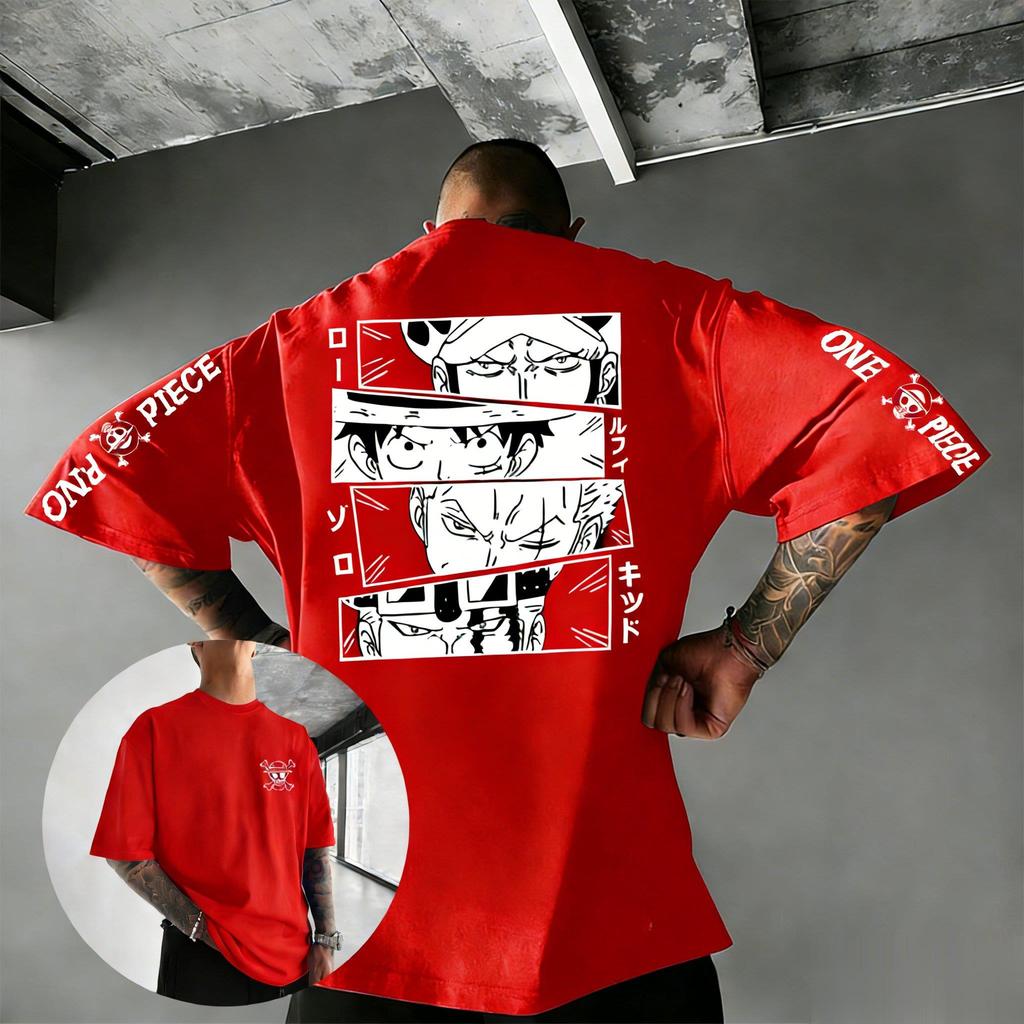 T-shirt Uomo Donna 2026 Estate Manica Corta Top Stampa Grafica Zoro Harajuku Streetwear Casual Fumetto T-shirt