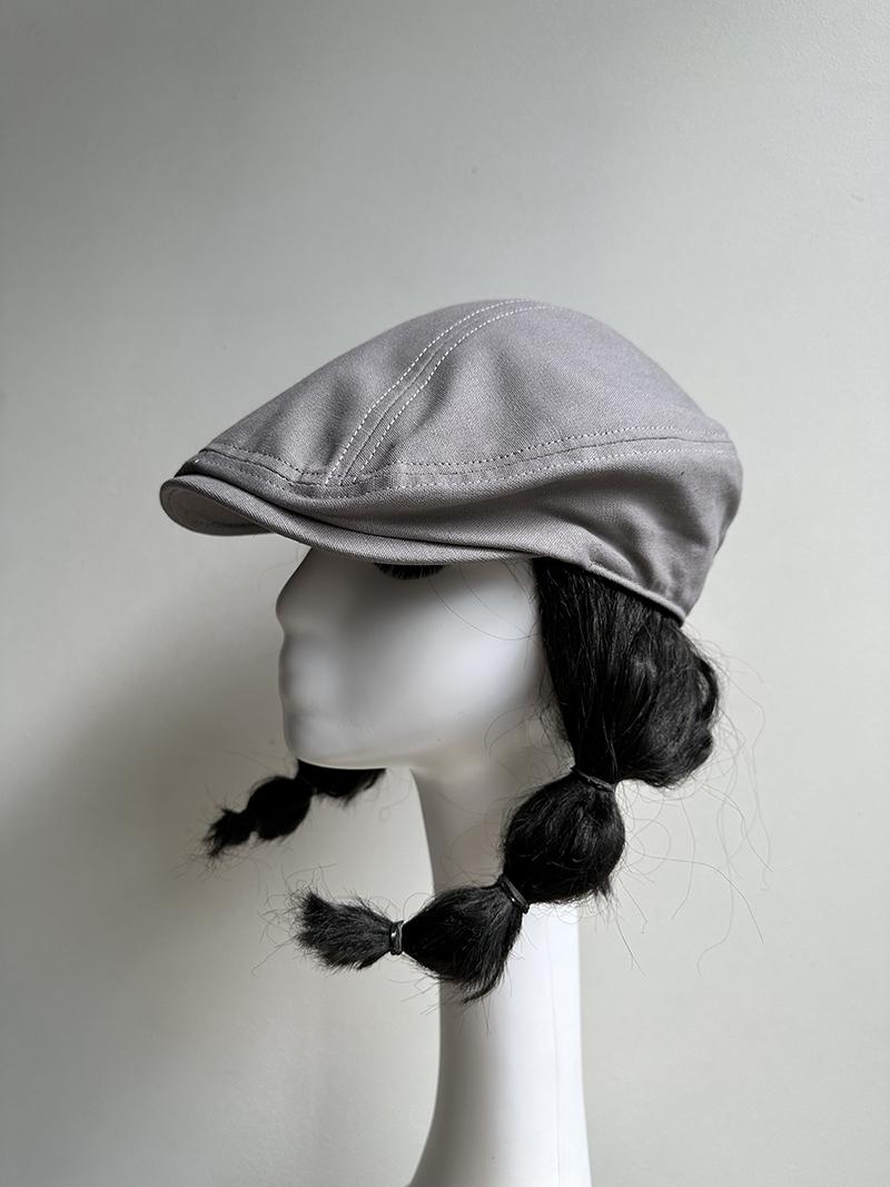 

Small 54cm Linen Beret for Women Men Japan Summer Big Head Large Size XL Breathable Newsboy Cap Classic Flat Cap Links Cap 60more сірий