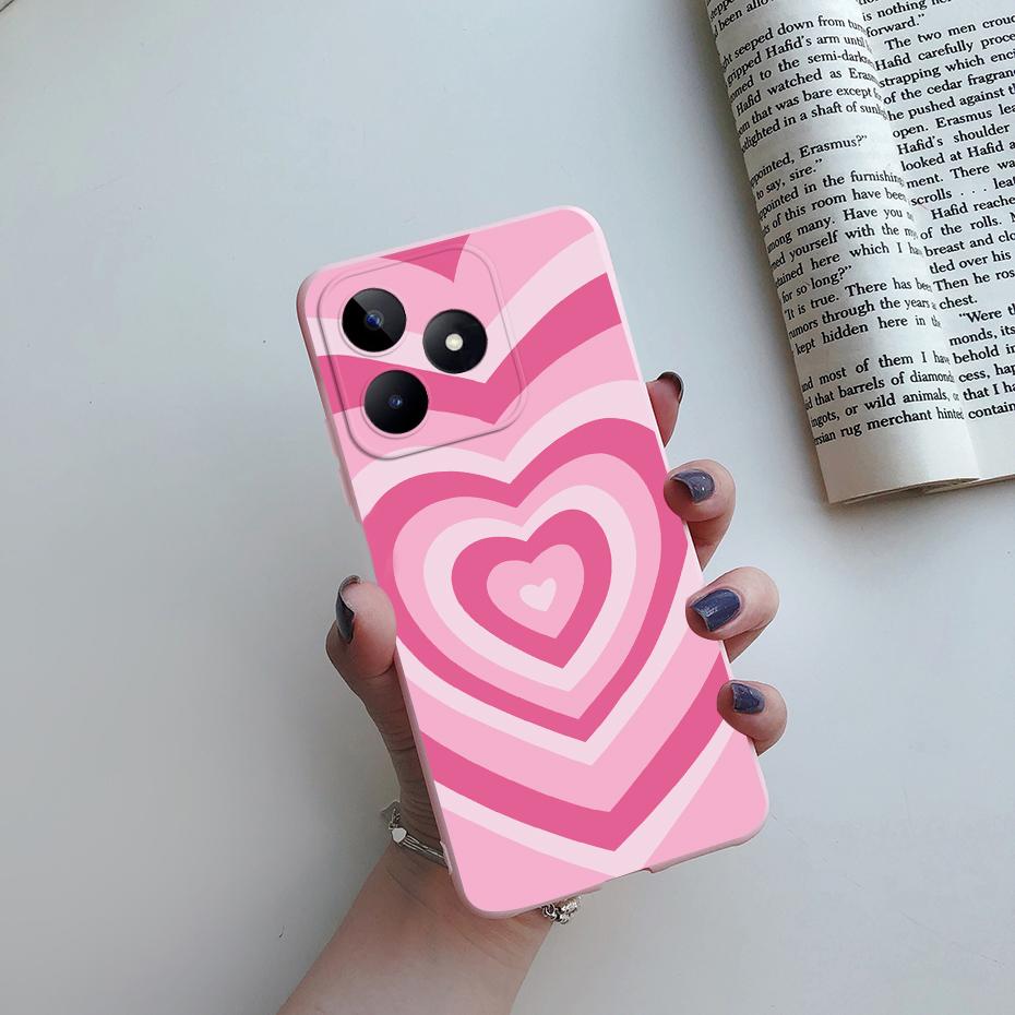 For Funda Realme Note 50 Case RMX3834 Cute Love Heart Silicone Soft Phone Case For Realme Note 50 Back Cover Note50 6.74" Coque