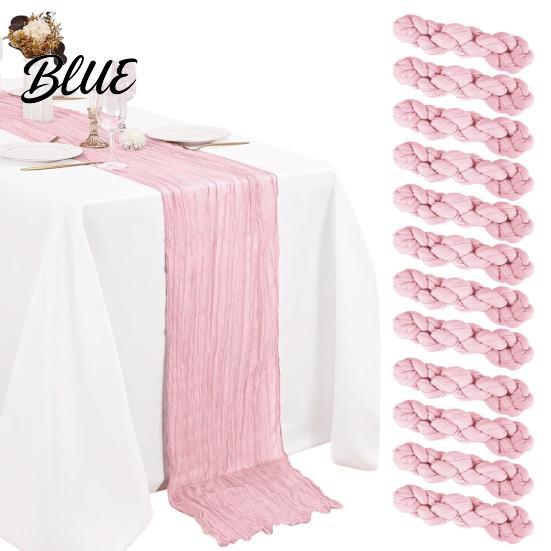 Chic Home Table Linens Boho Cheesecloth Wedding Runner Runner Rustic Sheer Decorative for Bridal Shower Baby Modern Farmhouse