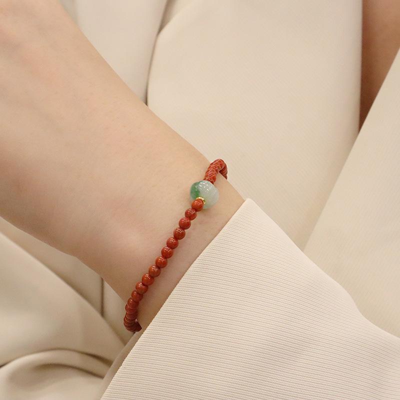 

Natural Nanhong agate transfer braceletfashion women daily jewelry gift