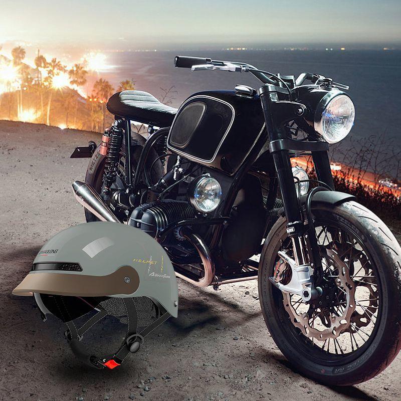 Electric Car Helmet Men and Women Summer Sun Protection Half Helmet Electric Car Women Four Seasons Universal Hood